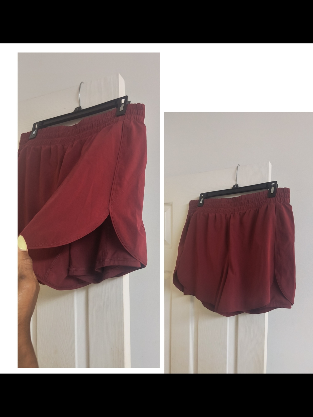 Avia Women's Athletic Shorts in Burgundy